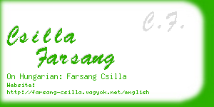 csilla farsang business card